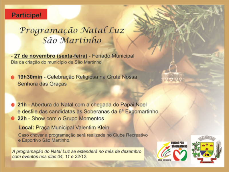 Participe! Abertura Natal Luz 2015